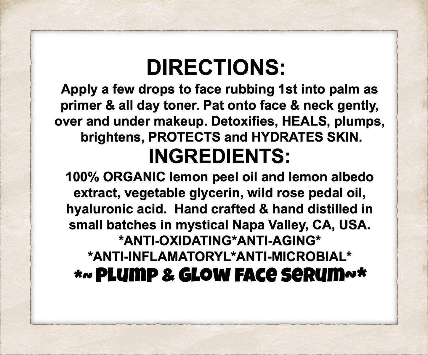 Plump & Glow Serum for face