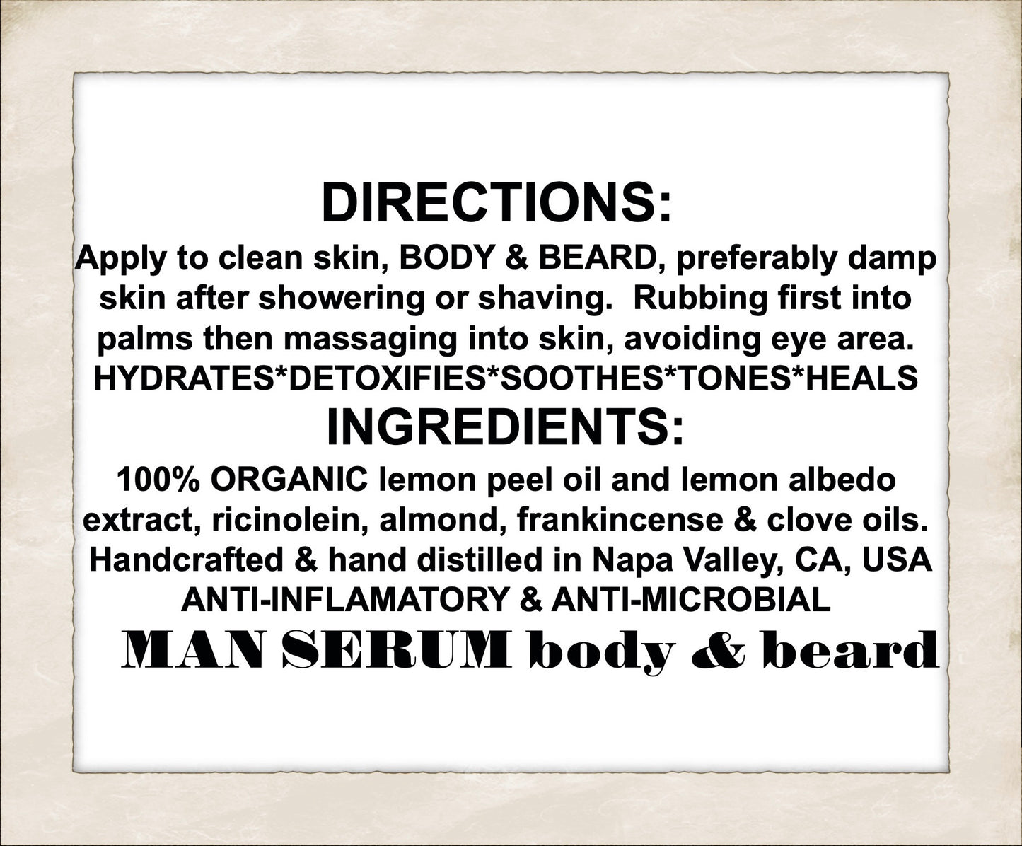 Man Serum Body & Beard